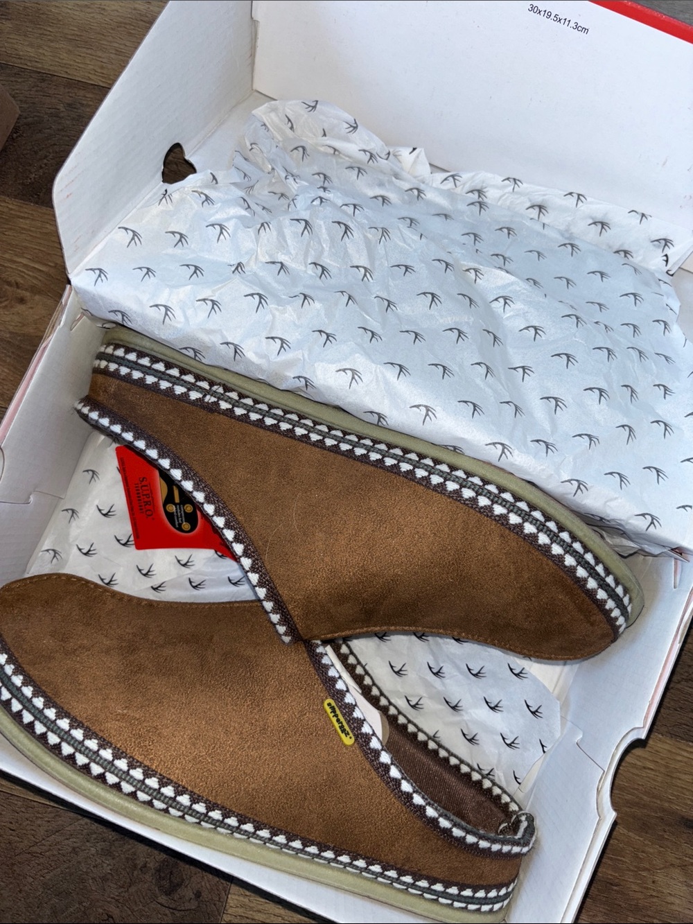 Deer Stags Chestnut Slip-On Indoor-Outdoor Slippers, M9 W11 - Picture 2 of 4